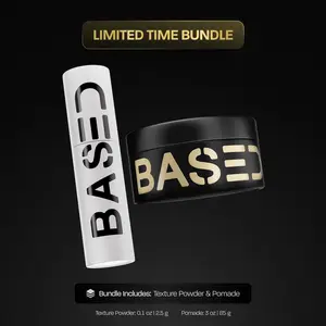 BASED Texture & Style Duo | Texture Powder + Pomade | Volume, Texture & Hold | Non-Toxic, High Performance