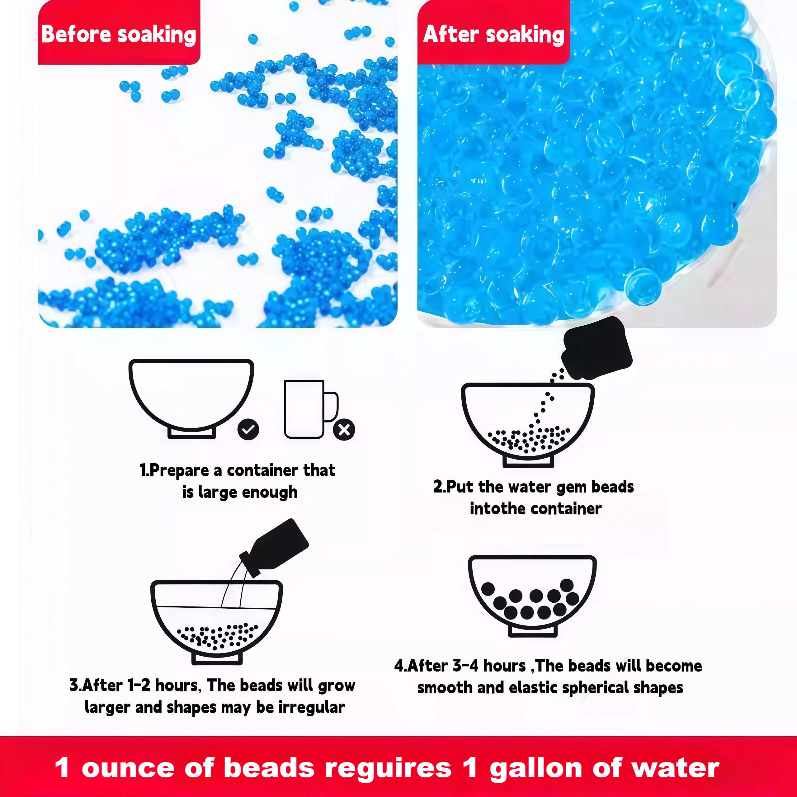 Transparent Hydro Gel Beads, Ideal for Vase Filling, DIY Decor & Event Styling