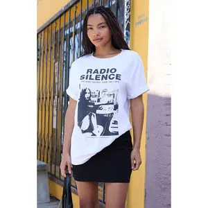 John Galt Women's Penelope Radio Silence Oversized T-Shirt - Multicolor