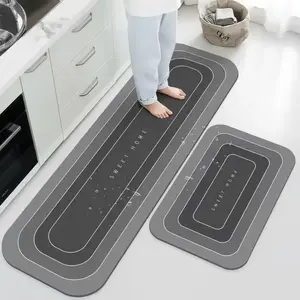 Non-slip Kitchen Mat, 2 Counts Rectangle Washable Floor Mat, Household Carpet for Home Kitchen Living Room Bedroom Decor