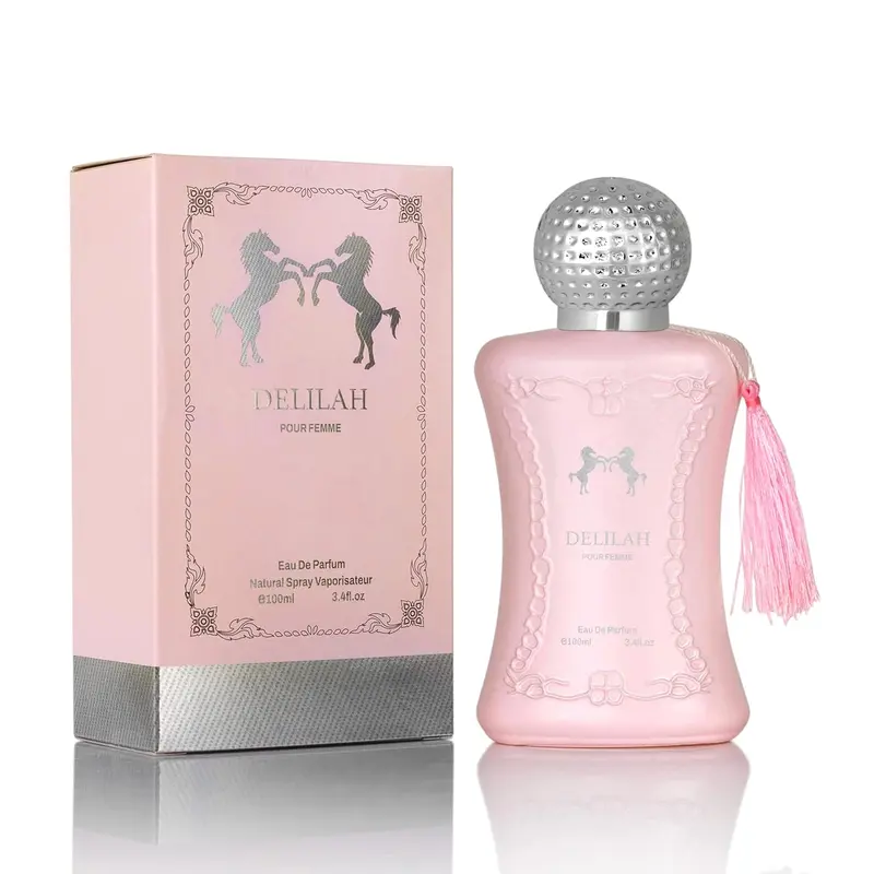 Urban Collection Delilah Women's Eau de Parfum Spray - 3.4 fl oz/100ml Liquid Bottle, Chic Women's Fragrance for Adults, High-Quality Turkish Rose, Lychee, Peony, Vanilla Blend, Paraben-Free Floral Fruity Scent, Ideal Self-Treat