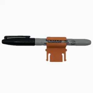 Sharpie holder Hi-Vis Orange Hard Hat Side Clip set of (2)- High-Quality PLA, Versatile Design for Full Brim, Cap Style, and Bump Caps, Easy to Install