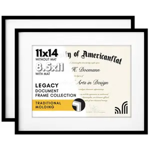 Americanflat Legacy Diploma Frame | With Mat Multi pack | Shatter-Resistant