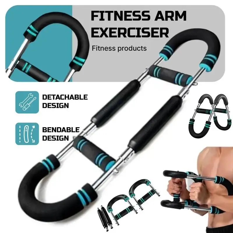 MCQUAY’S Adjustable Power Twister Bar for Arm Trainer, Chest and Arm Strength Training Equipment for Men, Portable Upper Body Workout Machine for Home Gym Fitness, Shoulder Muscle Training, Portable Spring Resistance, TikTokShopBlackFriday