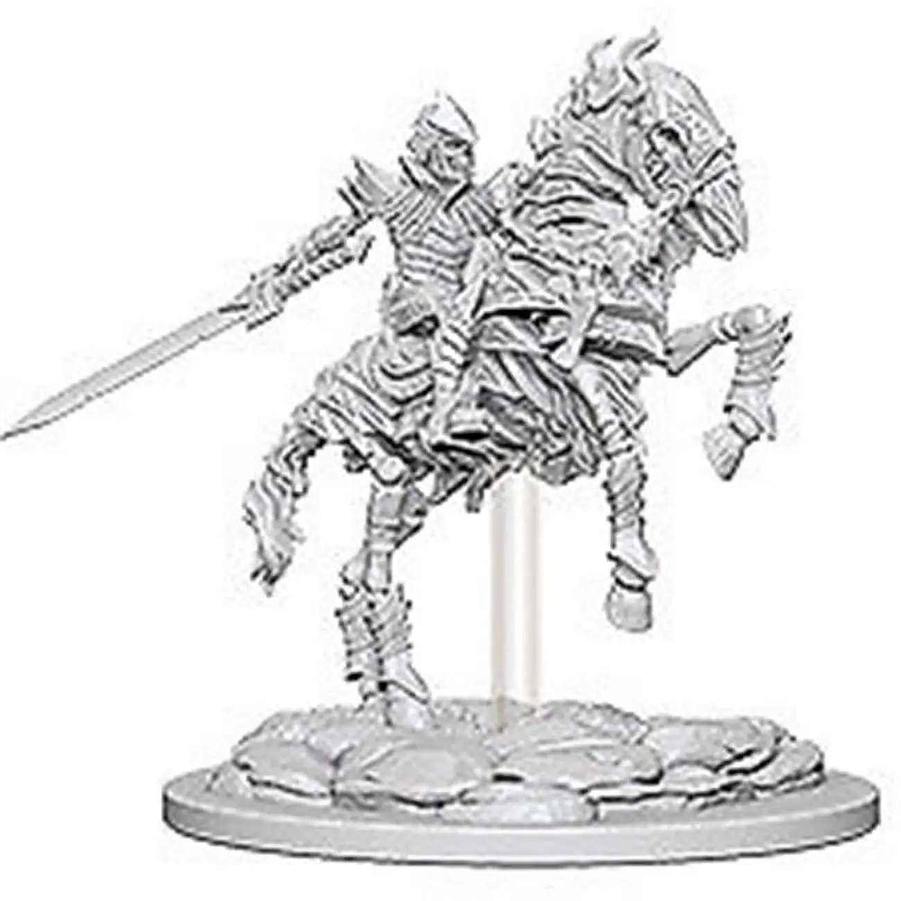 WizKids WZK73359 Pathfinder Deep Cuts W5 Skeleton Knight on Horse Miniature, 0.08 lbs Battle Games Figurine, Primed Ready-to-Paint Collectible Statue for Home Decor