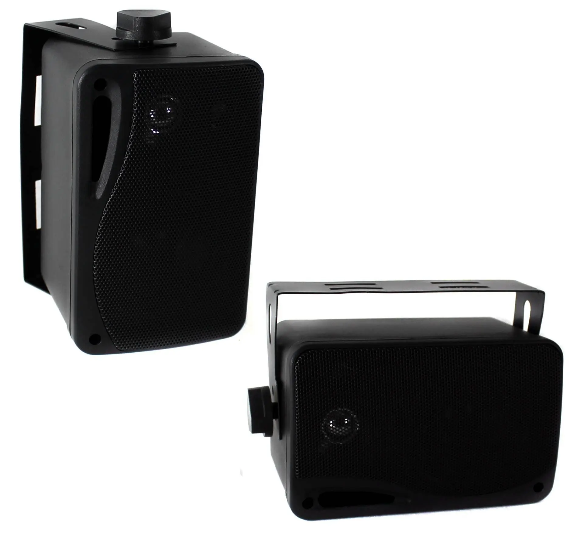 2) Pyle PLMR24B 3.5" 200 Watt 3-Way Weather Proof Mini Box Speaker System Black 2) Pyle PLMR24B 3.5" 200 Watt 3-Way Weather Proof Mini Box Speaker System Black