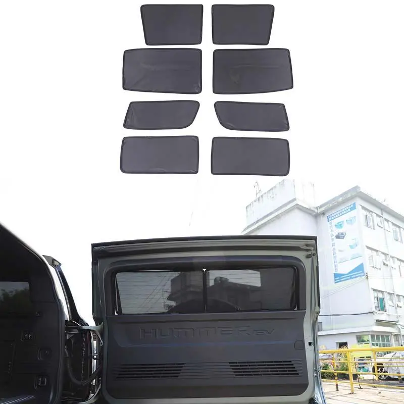 8-piece set of car side window mesh suitable for 2024+Hummer EV models