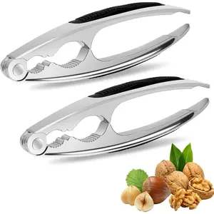 Nut Cracker Walnut Cracker Nutcracker for  Nuts Heavy Duty Nutcracker Tool with Non-slip Handle for Pecan Hazelnuts Almonds Brazil Nuts Crab  Lobster (2 Pack)