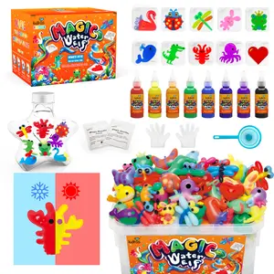Kiditos Color Changing Magic Water Elf Toy Kit, Aqua Fairy Water Gel Kit - 8 Gels & 10 Molds - Make Your Own Water Pets & Squishy Toys – Fun DIY Craft Kit for Kids, Christmas Gifts, Birthday Presents & Party Favors for Ages 3+
