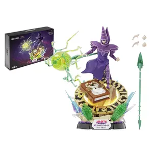 Yu-Gi-Oh! Dark Magician Building Set | 1239 PCS Anime Brick Collector Statue with LED Light | TCG Fan Gift