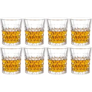 1.7 Oz Fancy Shot Glasses Heavy Base Shot Glass,  Cordial Glasses (Set of 8)