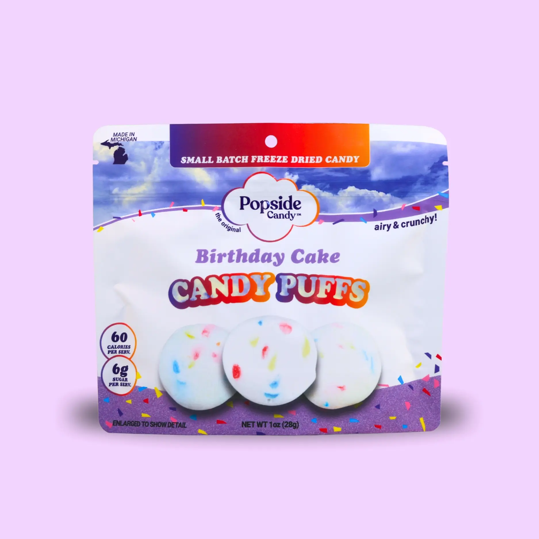Freeze Dried Birthday Cake Taffy - Premium Freeze Dried Candy Sweet Crunchy Snack