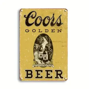 Vintage Coors golden beer metal sign