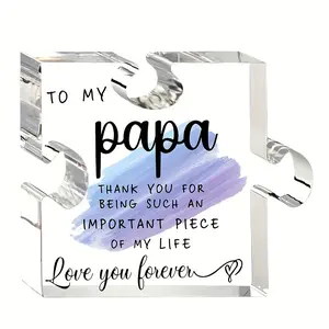 Engraved Puzzle Picture Frame - Heartwarming Father's Day Gift for Dad & Grandpa