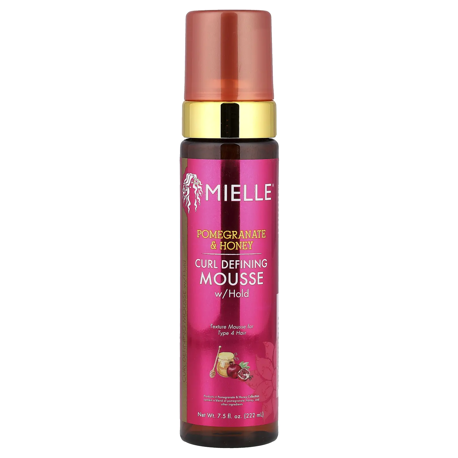 Mielle Curl Defining Mousse with Hold, Pomegranate & Honey, 7.5 fl oz (222 ml)
