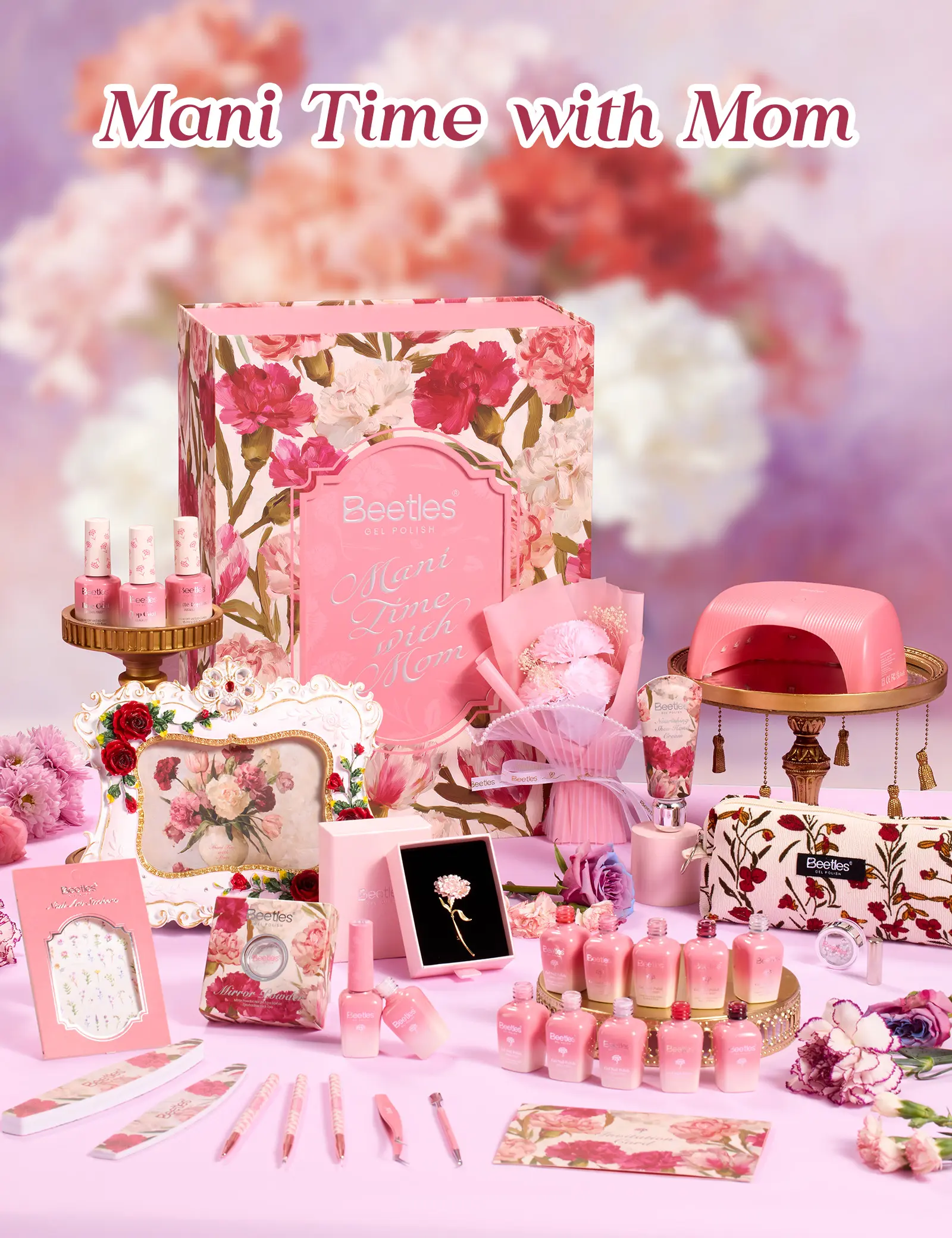 beetles Gel Polish Mother's Day Gift Box, 12 Colors Aesthetic Gel Nail Polish, HEMA & TPO Free, Complete Manicure at Home Kit, Gel Nail Kits, Nail Polish Gifts
