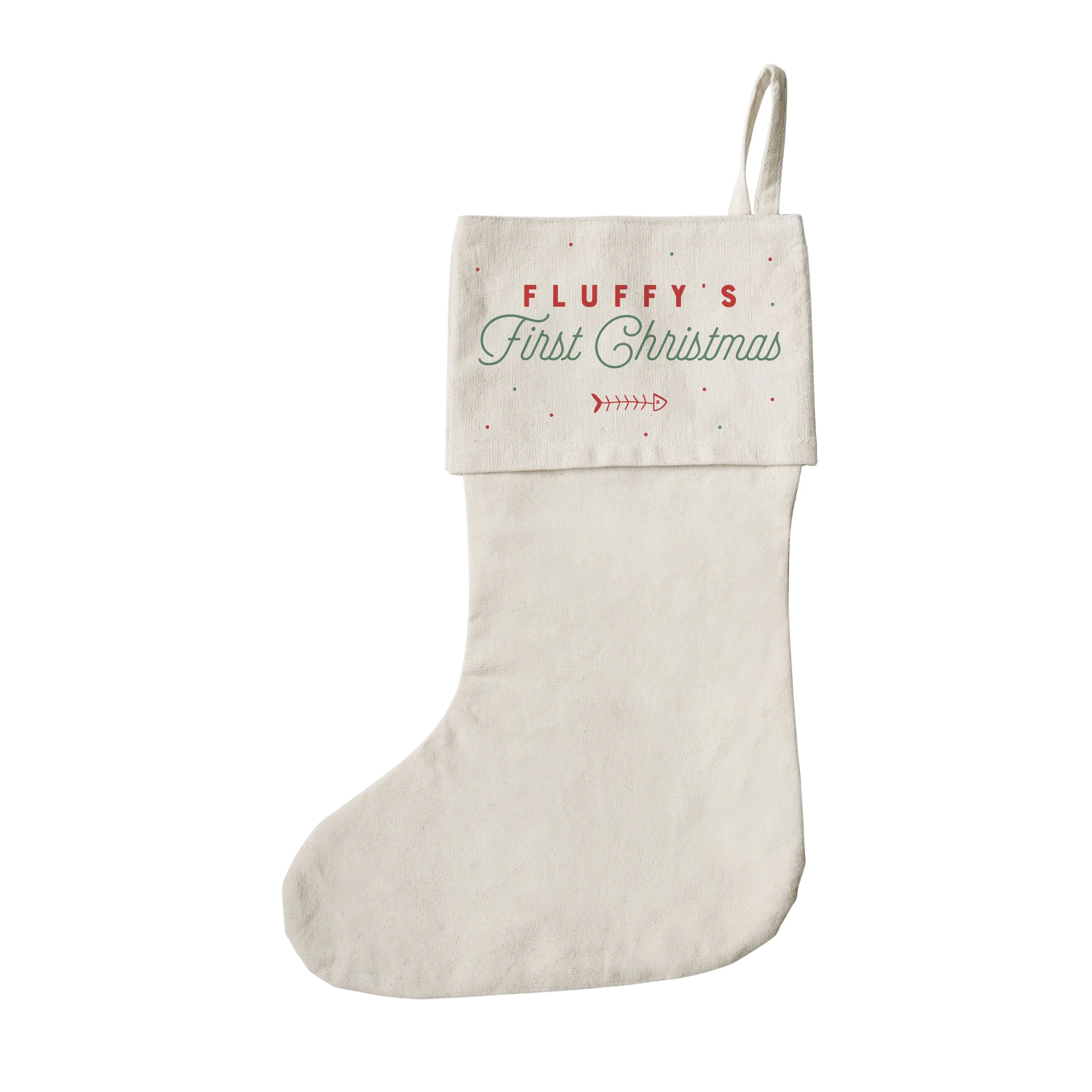 Personalized Name Cat First Christmas Christmas Stocking