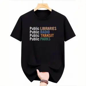 Support Public Services T-Shirt – Libraries, Radio, Transit, Parks Design