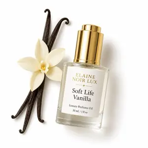 Soft Life Vanilla Liquid Perfume Oil - Warm Vanilla Bean, Tonka, Baccarat Rouge 540 Dupe, Floral, Jasmine, Musk, Cream Notes - Long-Lasting Skin Scent, Luxury Fragrance Oil