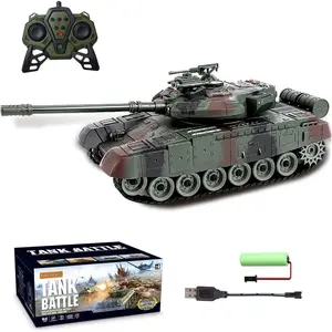 RC Tank 1:28 Scale 9 Channel Remote Control Toy with Realistic Sounds and Lights,Radio Control Military Battle Tanks Gifts for Kids and Adults