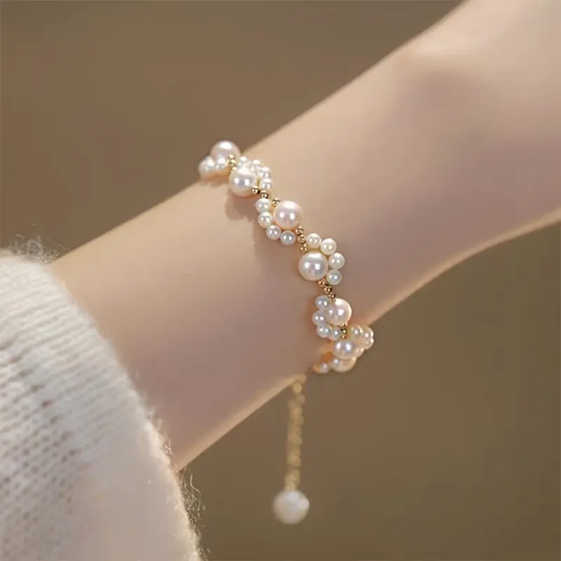 Elegant Cat Claw Imitation Pearl Bracelet - Unisex Bangle, Daily Wrist Candy, 1 Gift for Bestie on Mother's Day