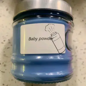 Baby Powder Candle - Blue Wax with Baby Powder Scent for Aromatherapy and Relaxation