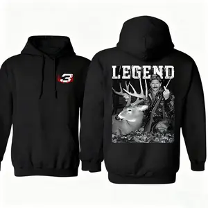 Dale Earnhardt graphic hoodie, racing middle finger graphic hoodie, hunting season vintage style unisex hoodie, unisex printed hoodie for racing and hunting enthusiasts, streetwear apparel. Soft Breathable Fashion