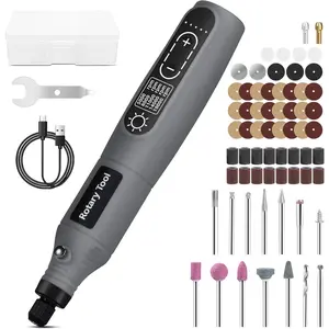 Mini Cordless Rotary Tool, 5-Speed 3.7V USB Rechargeable Rotary Tool Kit with 68 Accessories – Multi-Purpose Power Tool for Sanding, Polishing, Drilling, Engraving, DIY Crafts & Home Projects​
