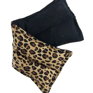 Therapeutic heating-cooling rice bag, eye pad, cold pack, heat pad, pain relief, migraine relief, leipa4d print, leopard