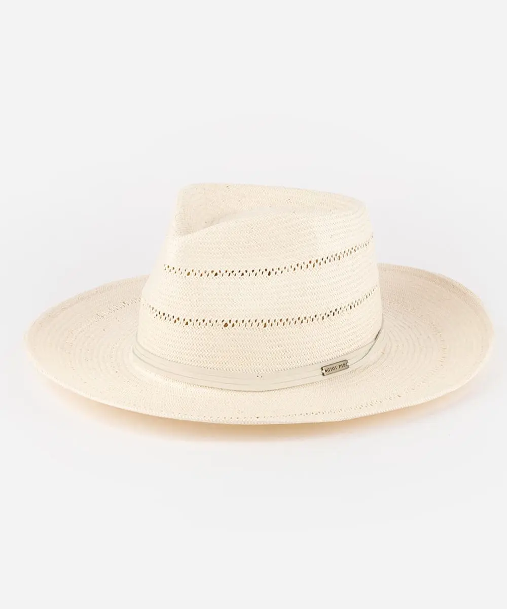 Arlo Rancher Fedora Straw Hat - Simple Design as Described