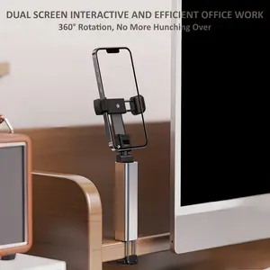 Universal Foldable Phone Stand, 360° Rotating Portable Holder, Lightweight Compact Mobile Mount for Airplane, Train, Commute & Travel Daily Use