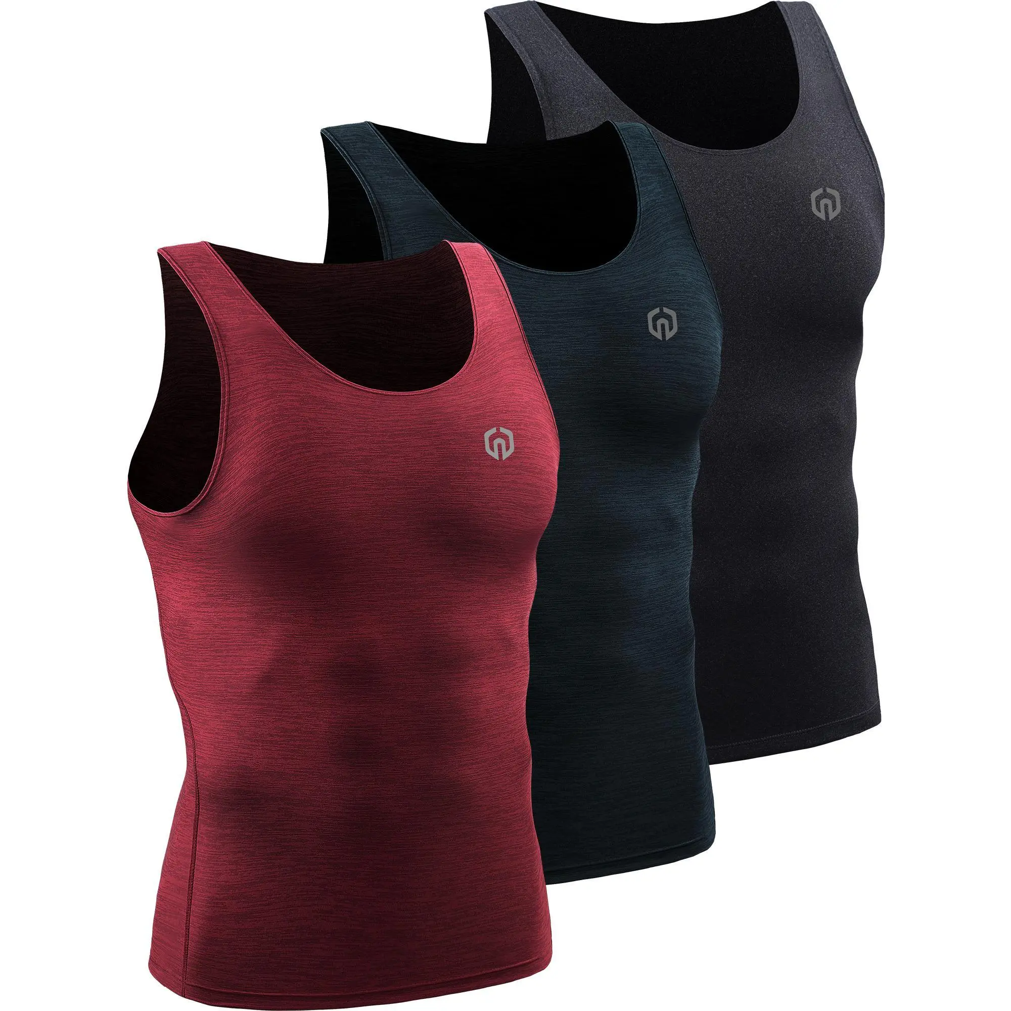 5074# Black (Grey)/Dark Green/Red,3 Pack