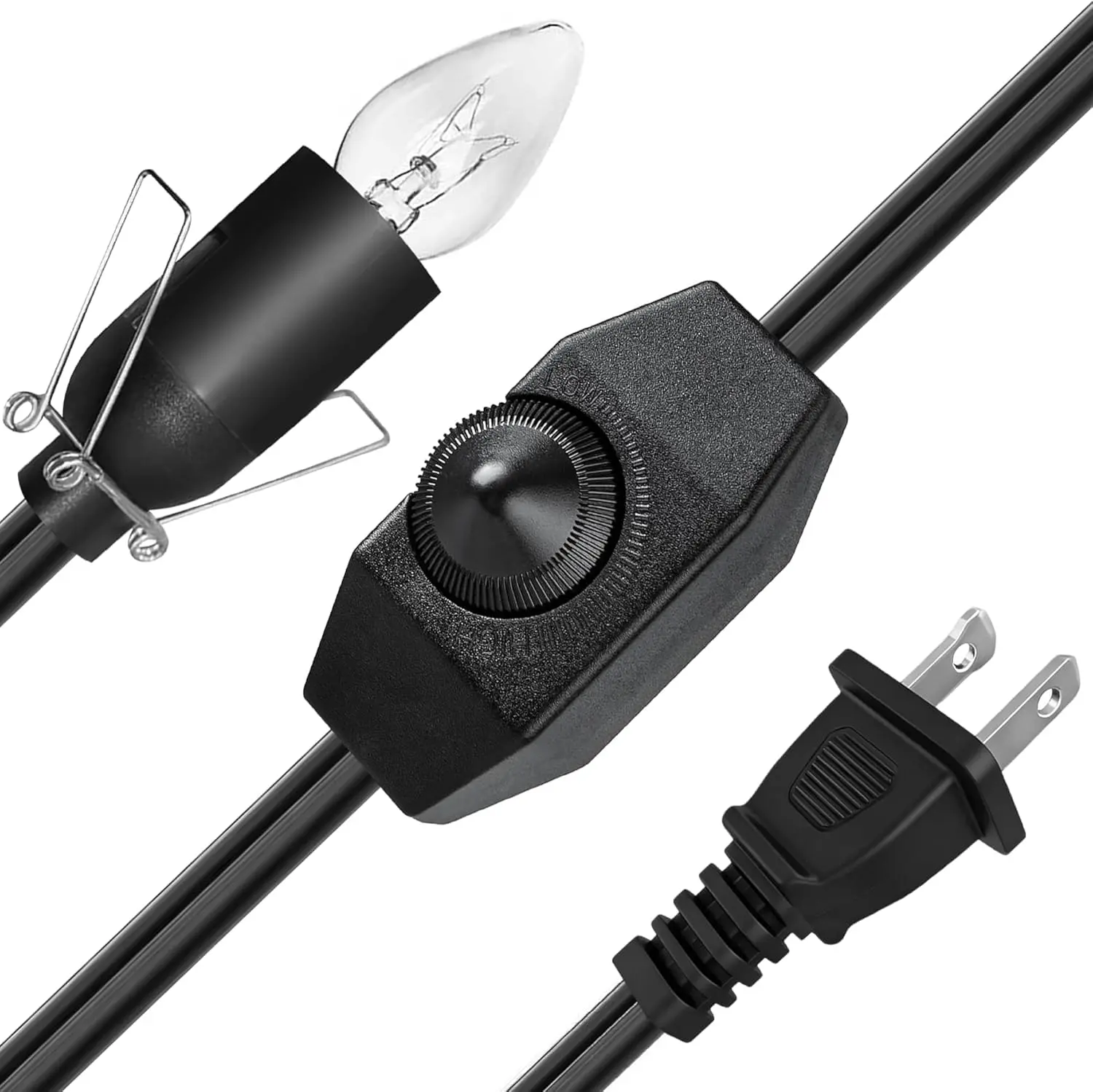 Himalayan Pink Salt Lamp Cord & Bulb Replacement Kit, Dimmer Switch & Light Bulb