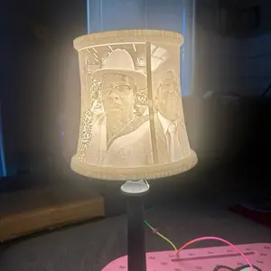 3D Printed Lamp Shade with Intricate Design for Modern Home Decor and Unique Lighting Solutions