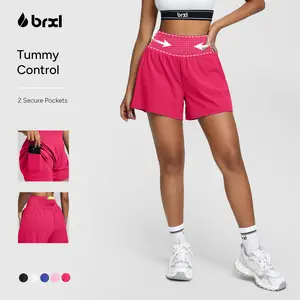 BRXL 【Discount for live】2 in 1 Running Shorts for Women 3.5" High Waisted Tennis Workout Athletic Lounge with Pockets Lightweight Quick Dry-brxl-2