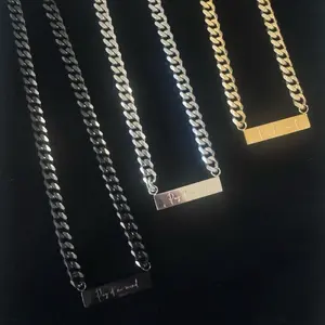 LGBTQ Tribute Necklace - Engraved Chain with "Pay It No Mind" & "No LGB w/o the T" - Solidarity Jewelry for LGBTQ Community
