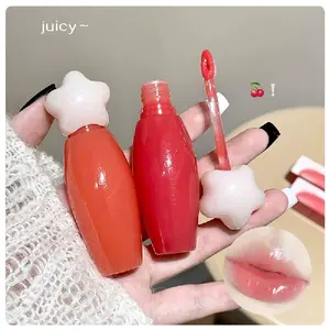 Gege bear Star water-gloss lip gloss Fairy Wand Star Shimmering Lip Gloss - Plump, Glassy, Student-Friendly Lip Gloss with Moisturizing & Hydrating Formula, Minimal Cup Staining