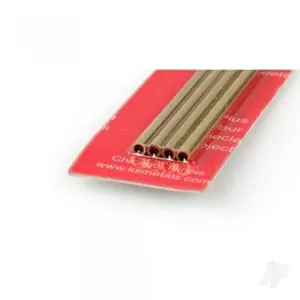 K&S Engineering 3mm x 300mm Round Brass Tube .45mm Wall (4)