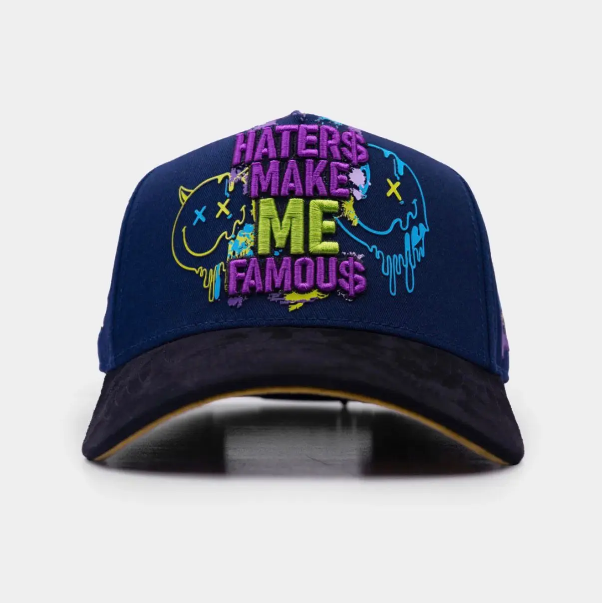 Haters Make Me Famous Premium Embroidered Snapback Hat Adjustable Streetwear Cap