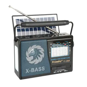 Portable Solar Emergency Radio Mp3 Player, High-Quality Digital Sound, Fm Am Shortwave Reception, Rechargeable Design, Ultra-Compact