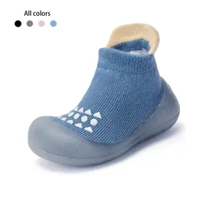 Protect Toes Blue Pink Infant Walking Shoes Soft Rubber Sole Memory Sole High Top Grip Breathable Warm Non-Skid Sneakers