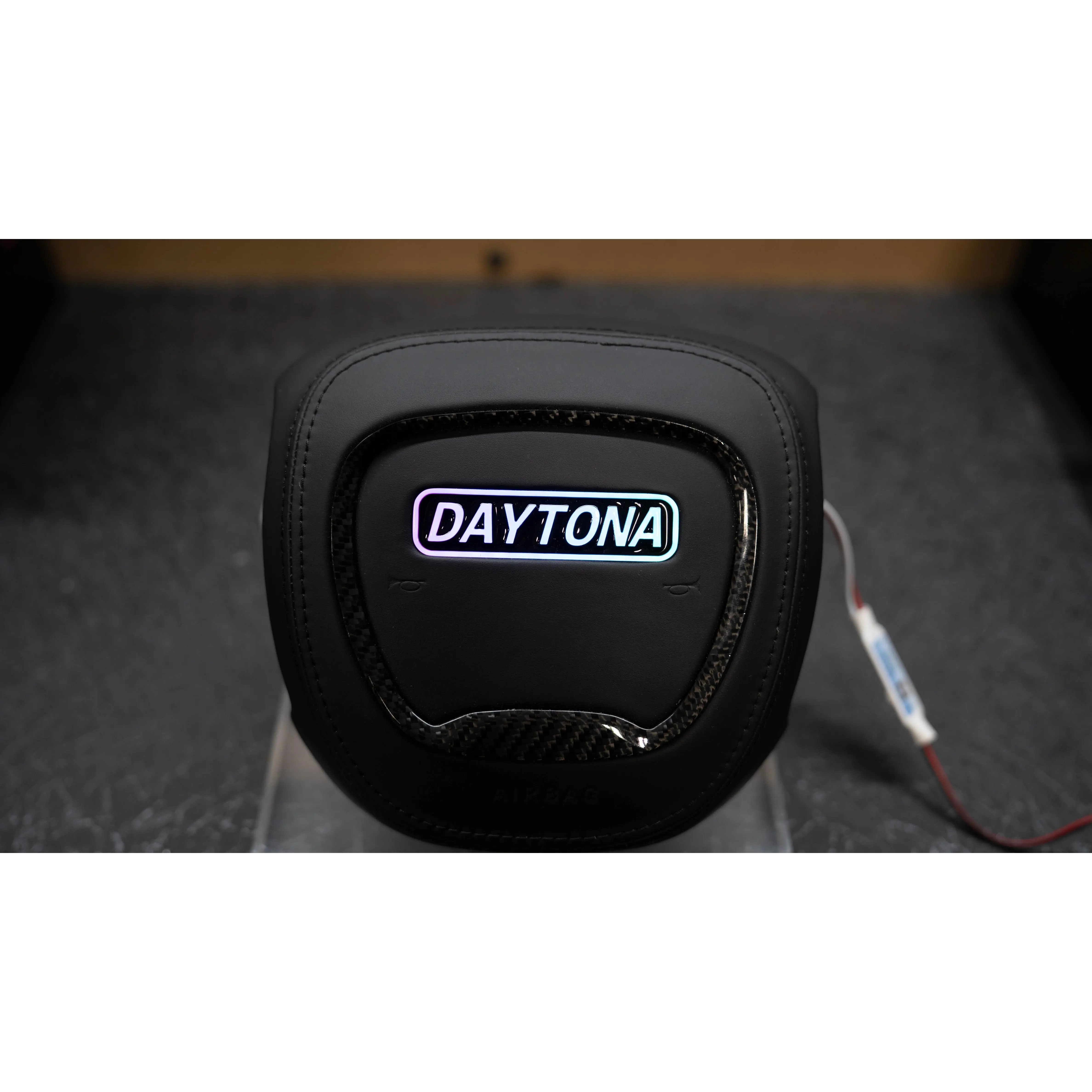 Habibis Carbon Fiber RGB Light-Up Steering Wheel Airbag Covers, Premium Durable OEM-Custom Fit Heat-Resistant Cars Accessories, Motorsport Performance Car Interior Enhancement