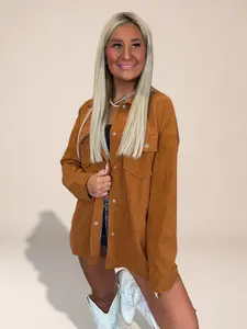 Woodland Relax Ribbed Shacket Top
