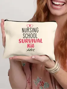 Nurse School Survival Kit, Travel First Aid Bag, Vintage Style First Aid Bag, Emergency Medical Kit, Makeup Bag for Women & Girls