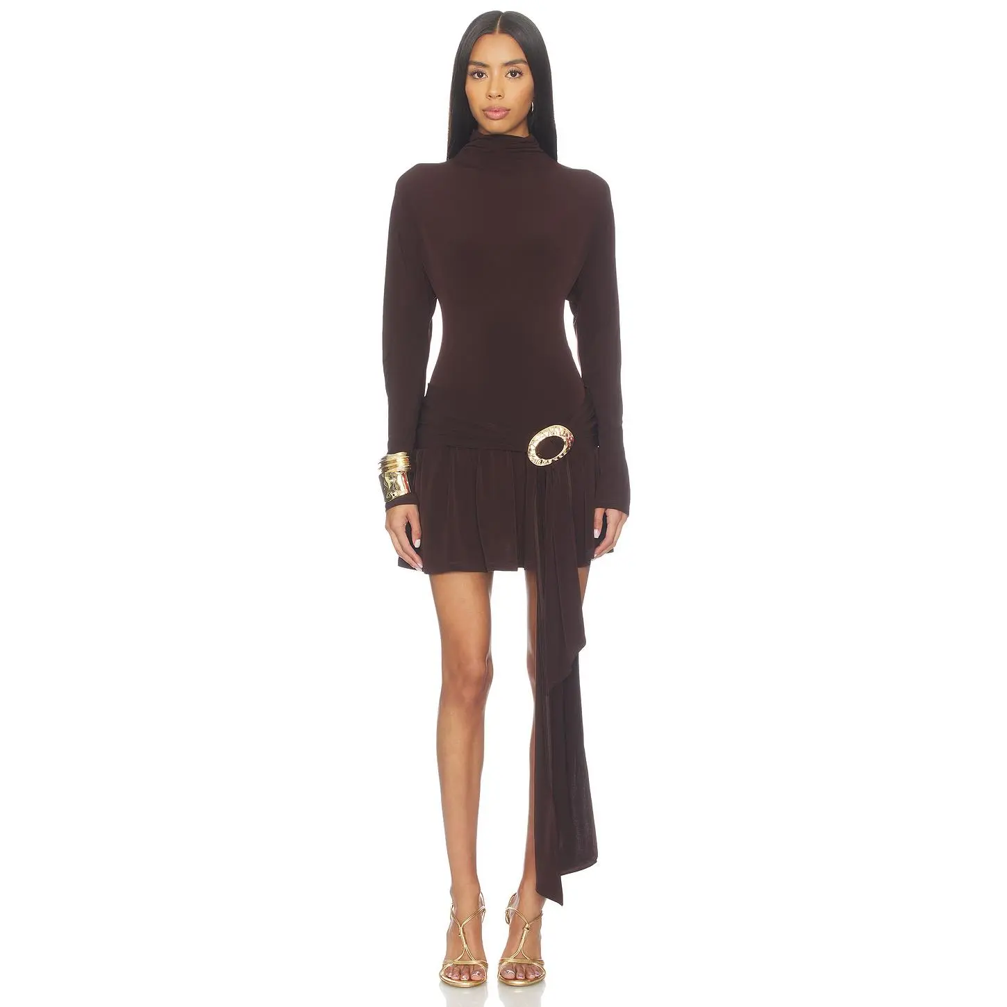 Lovers and Friends Noelle Mini Dress in Chocolate Brown