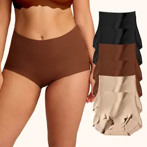 6PCS Everyday High Waisted Briefs - Seamless Tummy Control Panties, Anti-Roll Wide Band Design for All-Day Comfort & Support