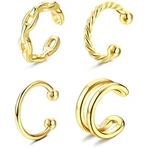 Fansilver Ear Cuff EarringEar Cuffs for Women No Piercing Minimalist Fake Helix Earcuff Cartilage Earrings Clip on Women's Ear Cuffs Earring Set