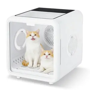 72L Pet Drying Box for Cats & Small Dogs | NTC Smart Temperature Control & 5 Air Outlets | Professional Grooming Blower for Pets up to 45 lbs