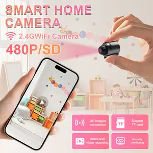 Baby Home Security Wireless WiFi Surveillance Camera, 480p Resolution, One-Way Audio, Portable 2.4GHz, Remote APP View, Wide Angle Detection