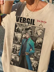 Devil may Cry Vergil anime  character unisex tshirt